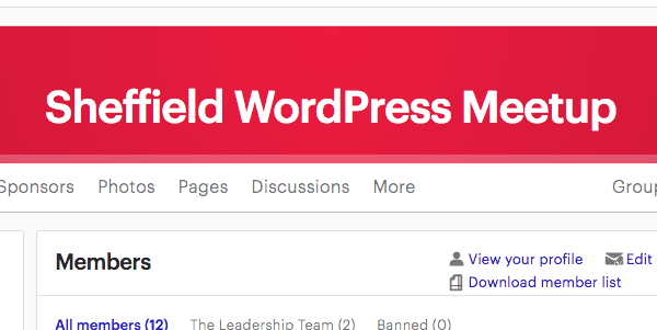 WordPress Sheffield is now on Meetup. Finally!