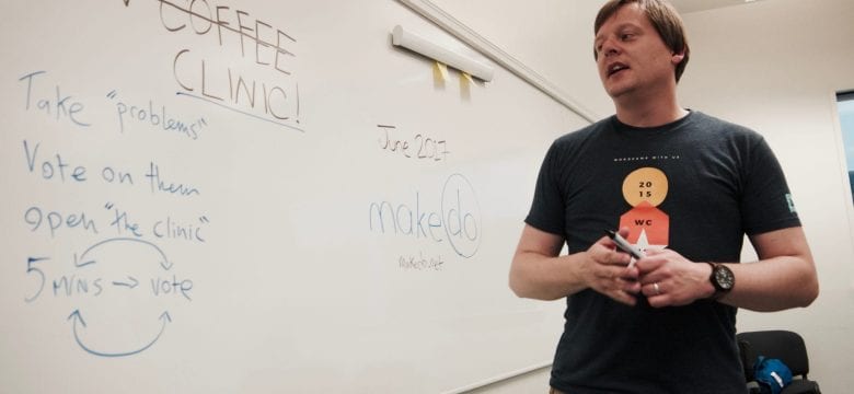 Kimb Jones presenting Lean Clinic - WordPress Sheffield - June 2017