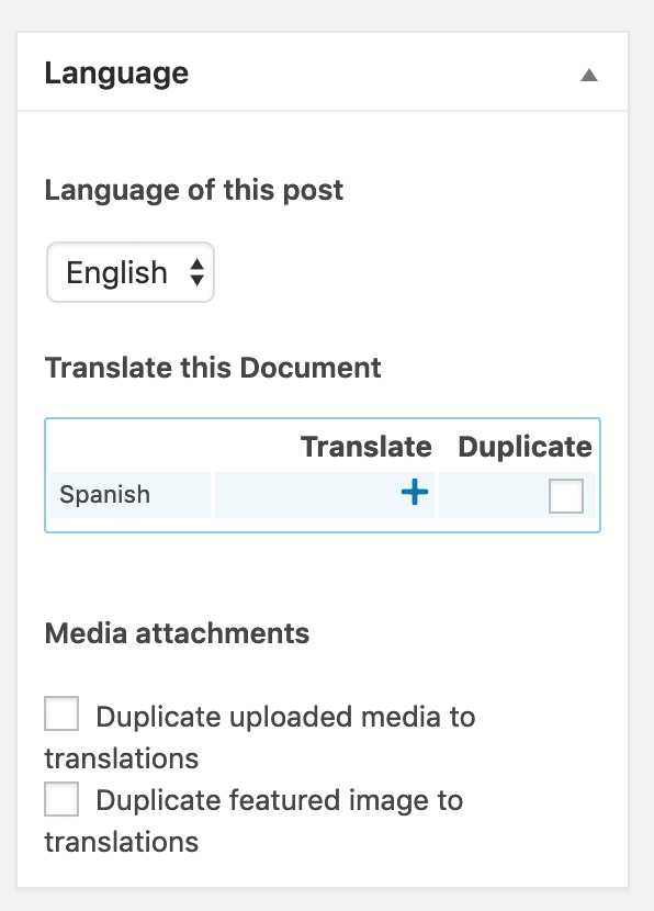 Translate Content via the Sidebar