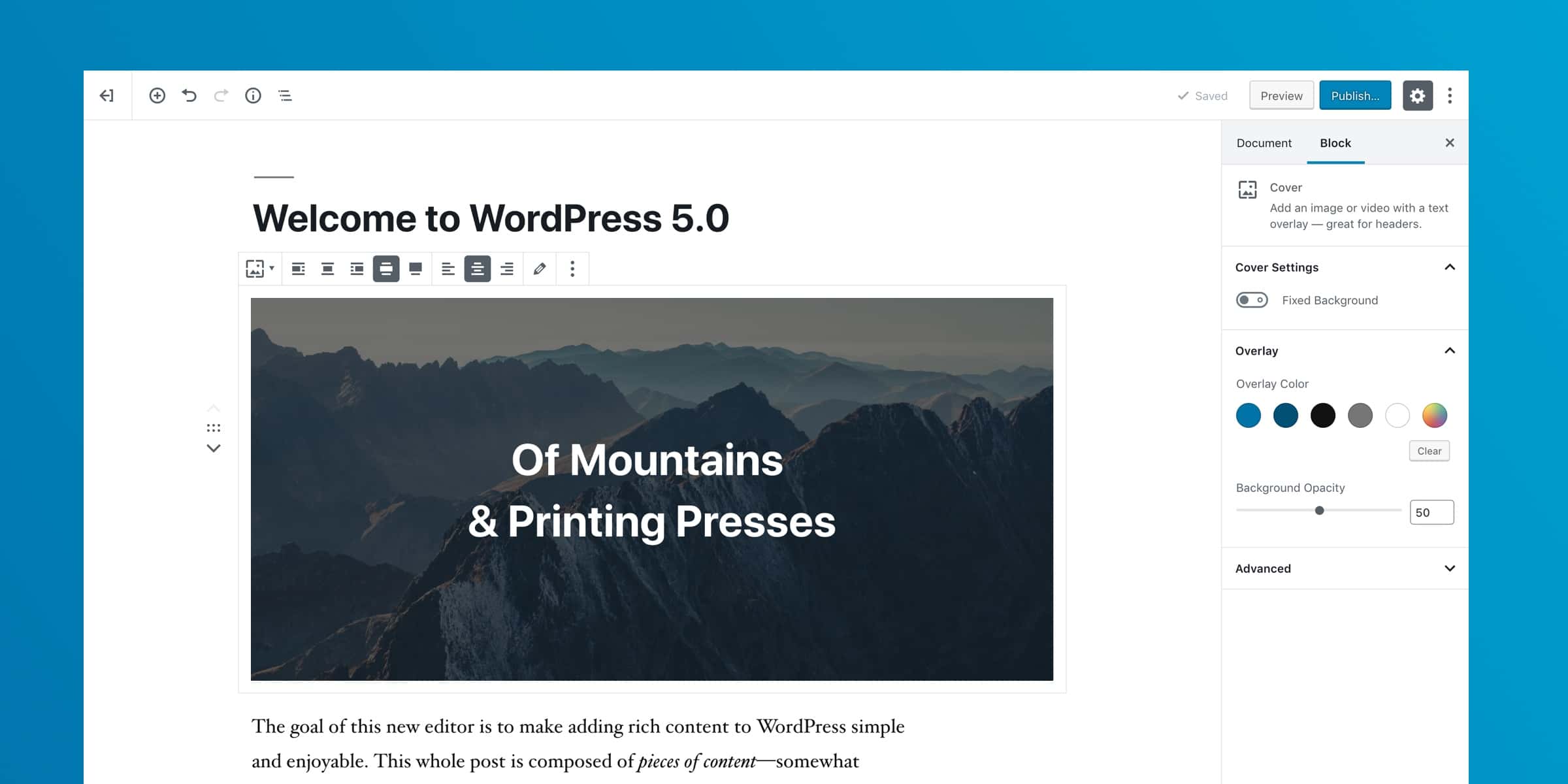 WordPress Version 5.0